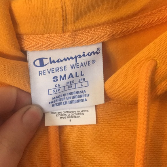 NWT sunshine orange/ yellow champion hoody - Picture 4 of 6